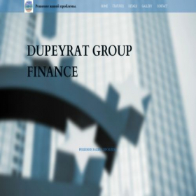 Скриншот главной страницы сайта dupeyratgroupfinance.mystrikingly.com