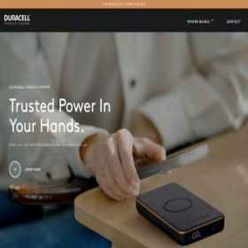 Скриншот главной страницы сайта duracellmobilepower.com