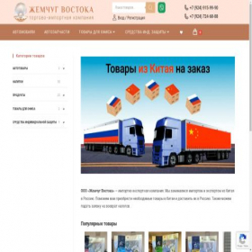 Скриншот главной страницы сайта dv-china.ru
