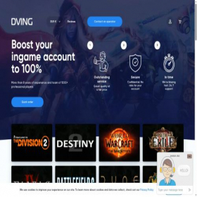 Скриншот главной страницы сайта dving.ru