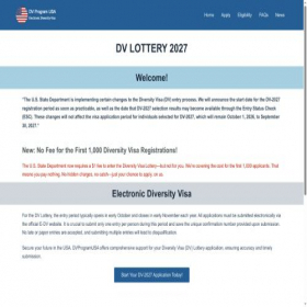 Скриншот главной страницы сайта dvprogramusa.com