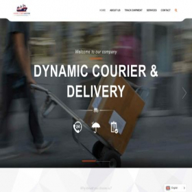 Скриншот главной страницы сайта dynamiccourierdelivery.com