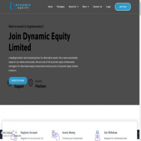 Скриншот главной страницы сайта dynamicequitylimited.com