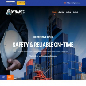 Скриншот главной страницы сайта dynamicintlogisticspro.com