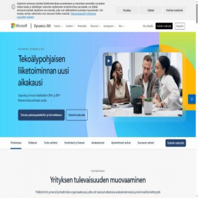 Скриншот главной страницы сайта dynamics.microsoft.com