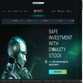 Скриншот главной страницы сайта dynastystock.com