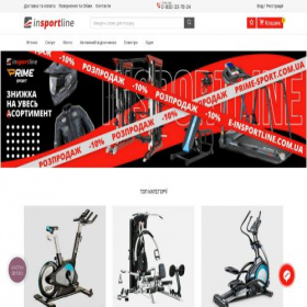 Скриншот главной страницы сайта e-insportline.com.ua