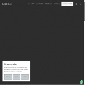 Скриншот главной страницы сайта eaglehills.com