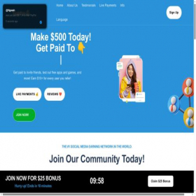 Скриншот главной страницы сайта earn.39sdb.top