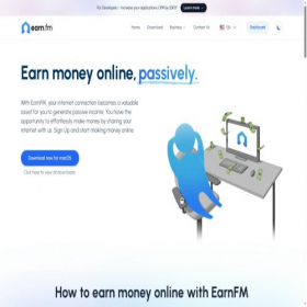 Скриншот главной страницы сайта earn.fm