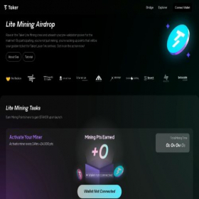 Скриншот главной страницы сайта earn.taker.xyz