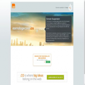 Скриншот главной страницы сайта earndogecoin.co
