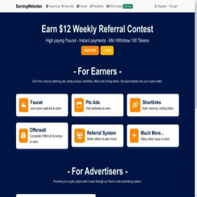 Скриншот главной страницы сайта earningwebsites.com