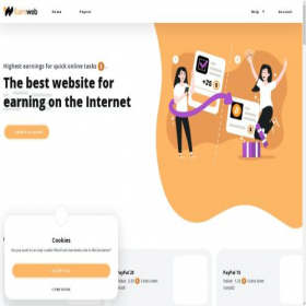 Скриншот главной страницы сайта earnweb.com