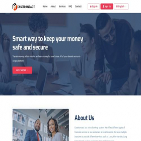 Скриншот главной страницы сайта easetransact.com