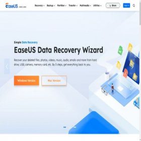 Скриншот главной страницы сайта easeus-software.com