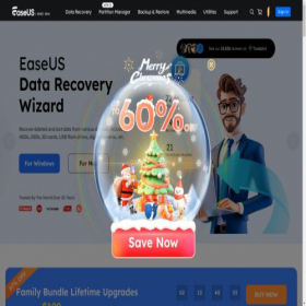 Скриншот главной страницы сайта easeus.com
