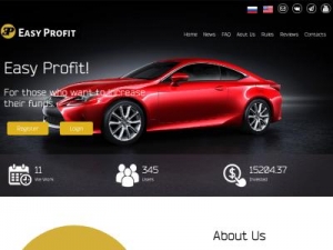 Скриншот главной страницы сайта easy-profit.space