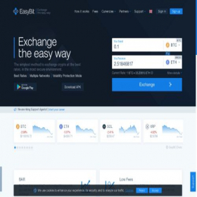 Скриншот главной страницы сайта easybit.com