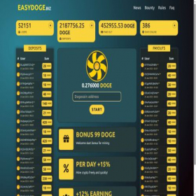 Скриншот главной страницы сайта easydoge.biz