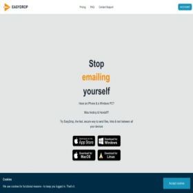 Скриншот главной страницы сайта easydrop.io