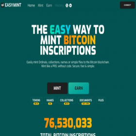 Скриншот главной страницы сайта easymint.app