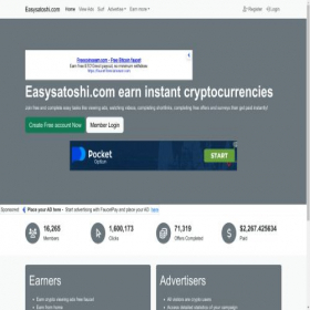 Скриншот главной страницы сайта easysatoshi.com