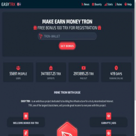 Скриншот главной страницы сайта easytrx.cc
