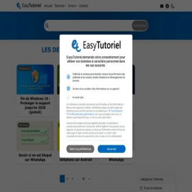 Скриншот главной страницы сайта easytutoriel.com
