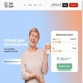 Скриншот главной страницы сайта easyzaim.site