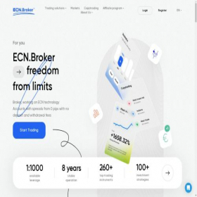 Скриншот главной страницы сайта ecn-broker.bz