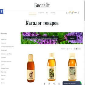 Скриншот главной страницы сайта eco-biolight.org