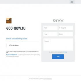 Скриншот главной страницы сайта eco-new.ru