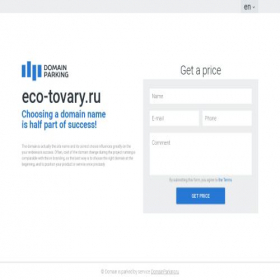 Скриншот главной страницы сайта eco-tovary.ru