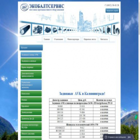 Скриншот главной страницы сайта ecobaltservice.ru