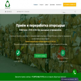 Скриншот главной страницы сайта ecoftor.ru