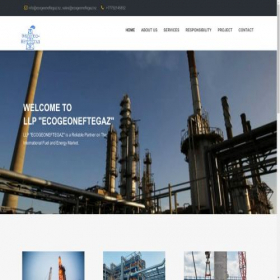 Скриншот главной страницы сайта ecogeoneftegaz.kz