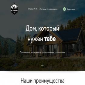 Скриншот главной страницы сайта ecohome-sk.ru