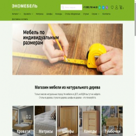 Скриншот главной страницы сайта ecomebelonline.ru