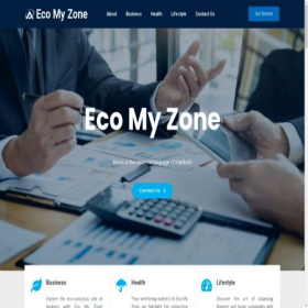 Скриншот главной страницы сайта ecomyzone.com