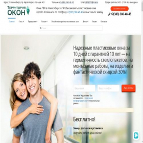 Скриншот главной страницы сайта ecookna.su