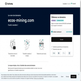 Скриншот главной страницы сайта ecos-mining.com