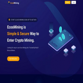 Скриншот главной страницы сайта ecosminer.com