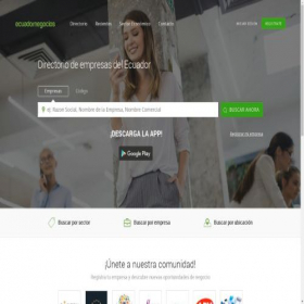 Скриншот главной страницы сайта ecuadornegocios.com