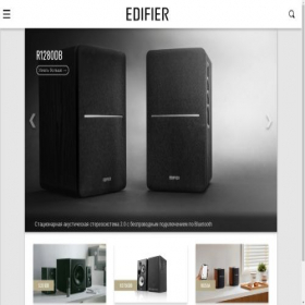 Скриншот главной страницы сайта edifier-audio.ru
