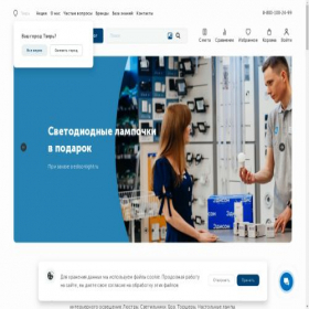 Скриншот главной страницы сайта edisonlight.ru