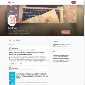 Скриншот главной страницы сайта editapaper.quora.com