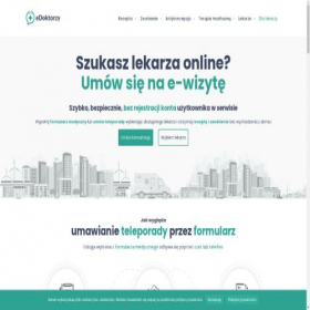 Скриншот главной страницы сайта edoktorzy.pl