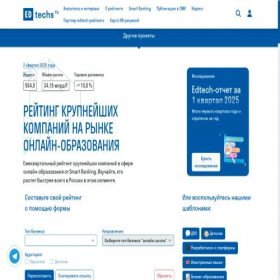Скриншот главной страницы сайта edtechs.ru