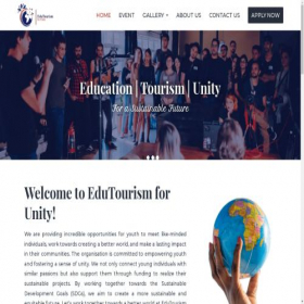 Скриншот главной страницы сайта edutourismforunity.org